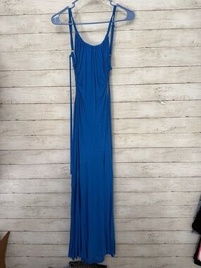 Royal Blue Sleeveless Maxi Dress with Adjustable Straps